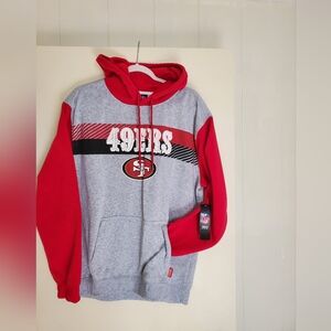 49ers grey sweatshirt size M